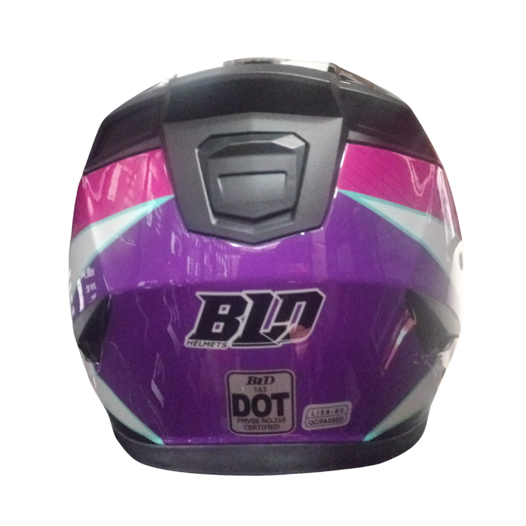 Casco BLD 163 Starhawk Negro/Blanco/Rosa Brillante