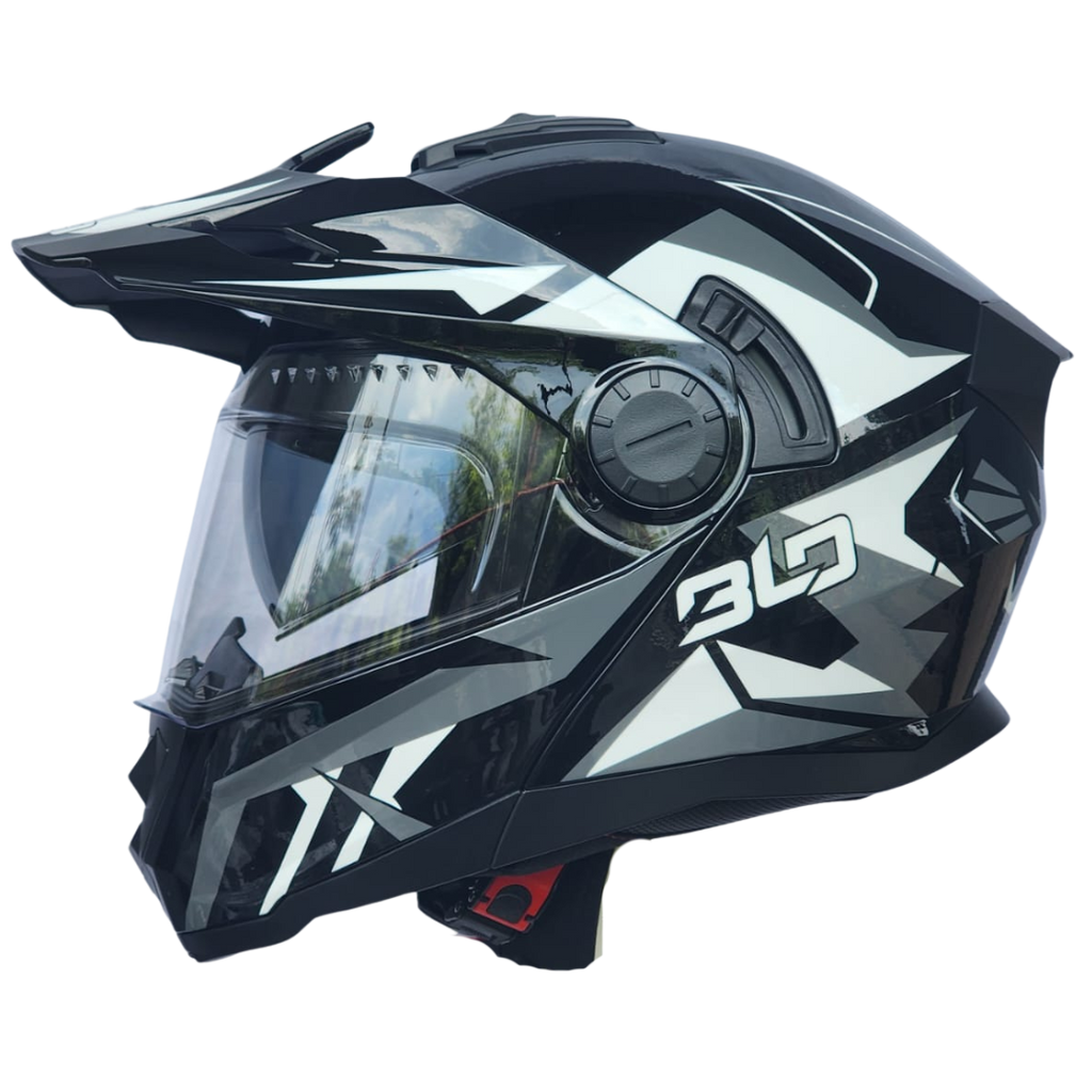 Casco Modular BLD 165 Jimu Negro/Blanco Brillante