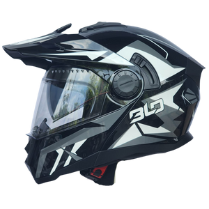 Casco Modular BLD 165 Jimu Negro/Blanco Brillante