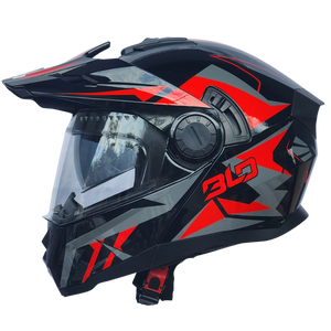 Casco Modular BLD 165 Jimu Negro/Rojo Brillante