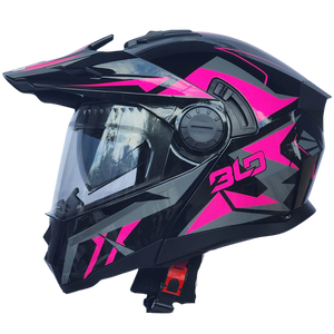 Casco Modular 165 Jimu Negro/Rosa Brillante