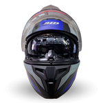 Casco Modular BLD 166 Elixor Gris/Azul Mate