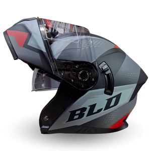 Casco Modular BLD 166 Elixor Gris/Rojo Mate