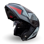 Casco Modular BLD 166 Elixor Gris/Rojo Mate