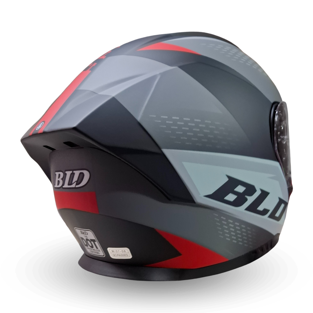 Casco Modular BLD 166 Elixor Gris/Rojo Mate