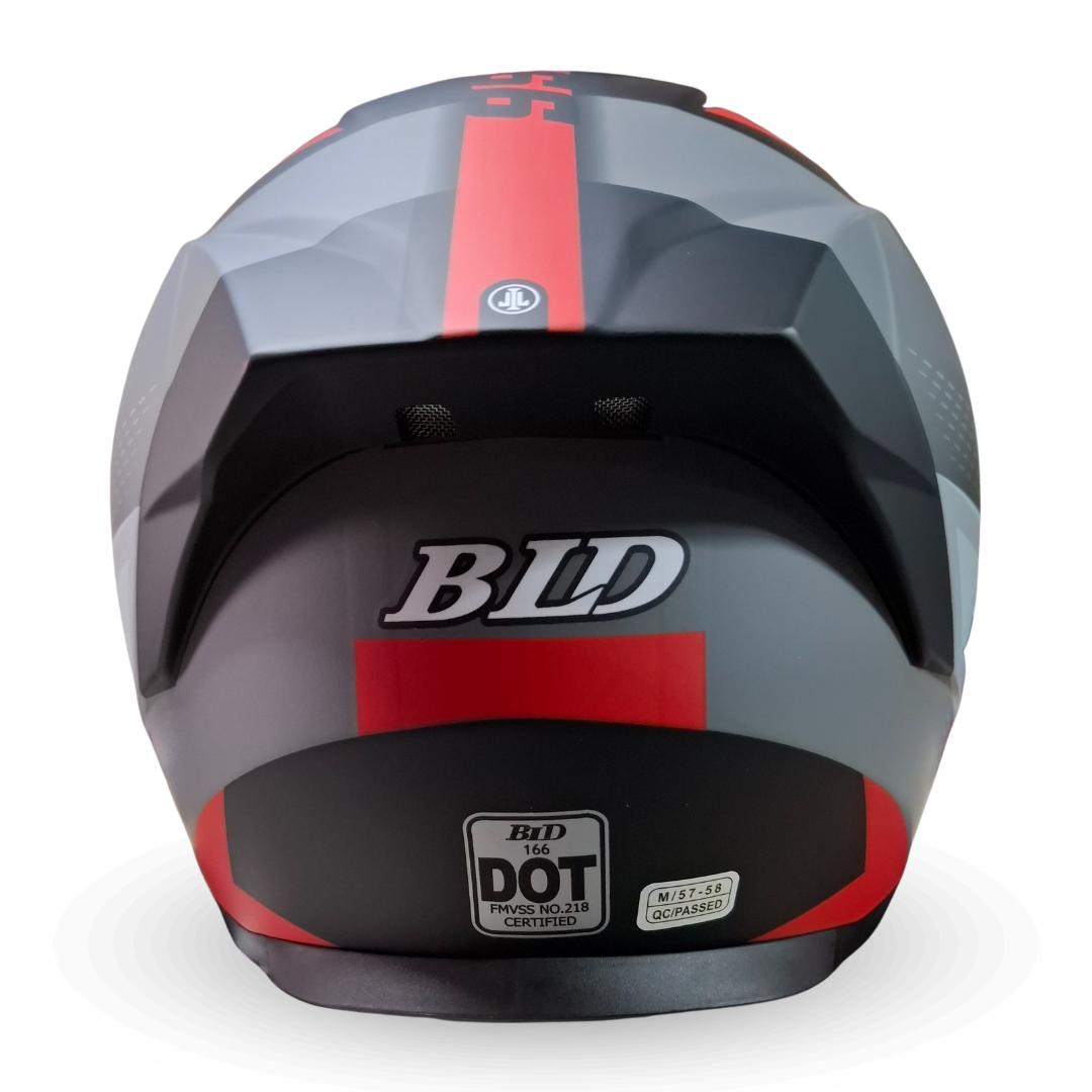 Casco Modular BLD 166 Elixor Gris/Rojo Mate