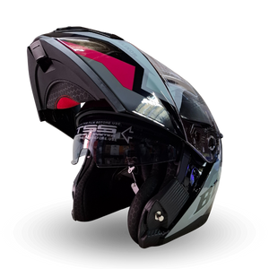 Casco Modular BLD 166 Elixor Gris/Rosa Brillante