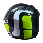 Casco Abierto BLD 203 Borix Negro/Azul/Amarillo Brillante