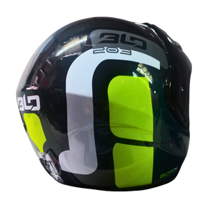 Casco Abierto BLD 203 Borix Negro/Azul/Amarillo Brillante