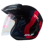 Casco Abierto BLD 203 Kortan Negro/Rojo/Azul Brillante