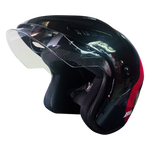 Casco Abierto BLD 203 Kortan Negro/Rojo/Azul Brillante