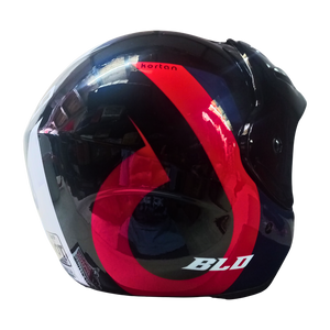 Casco Abierto BLD 203 Kortan Negro/Rojo/Azul Brillante