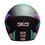 Casco Abierto 203 Omux Negro/Morado Mate