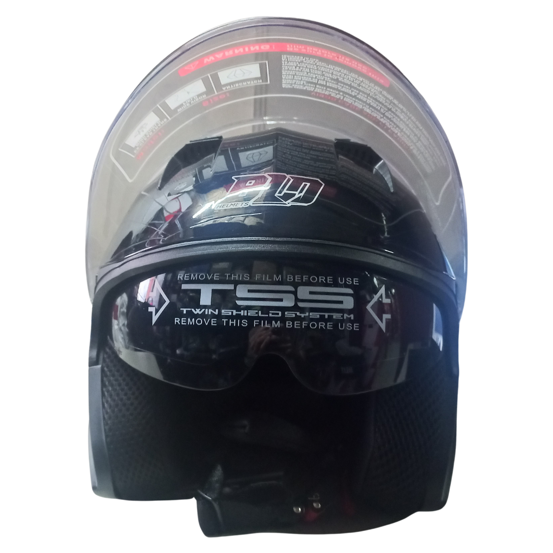 Casco Abierto BLD 705 Solid Negro Brillante