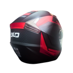 Casco Abierto BLD 708 Dark Negro/Rojo Mate