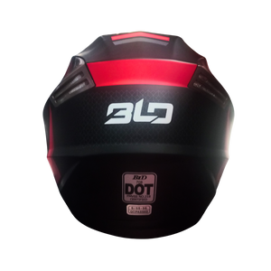 Casco Abierto BLD 708 Dark Negro/Rojo Mate