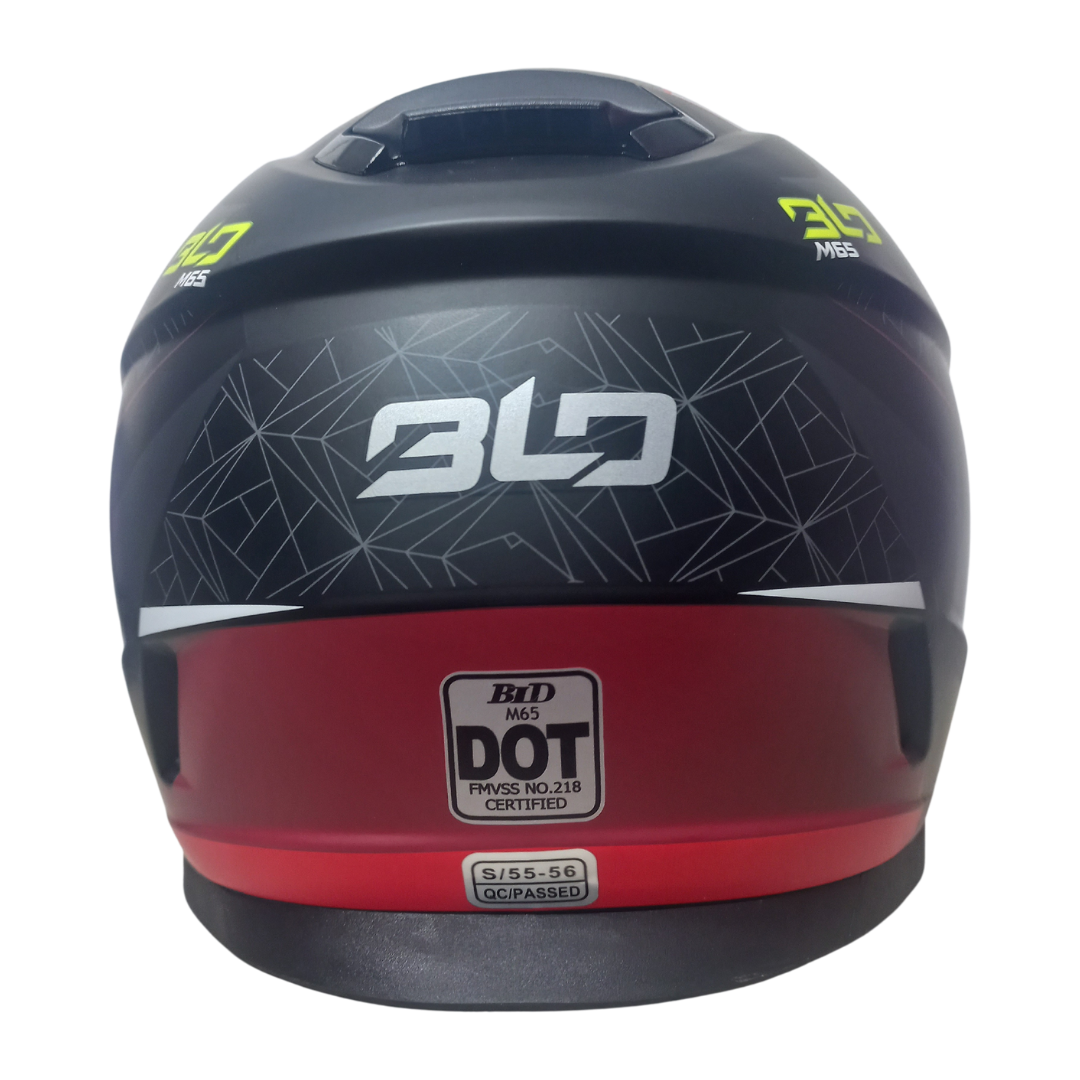 Casco BLD M65 Lord Negro/Rojo Mate