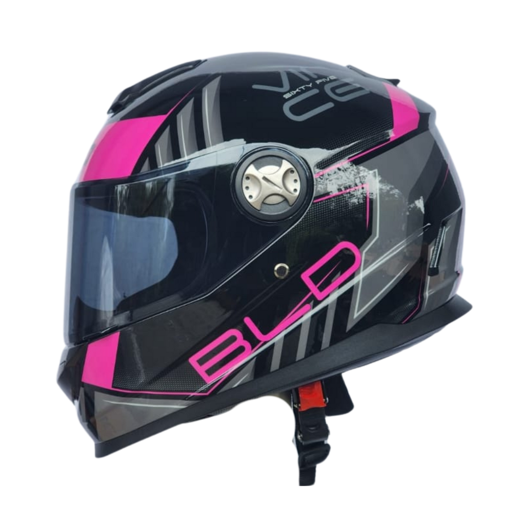 Casco BLD M65 Negro/Rosa Brillante