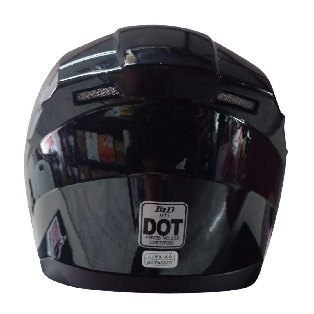 Casco BLD M71 Solid Negro Brillante