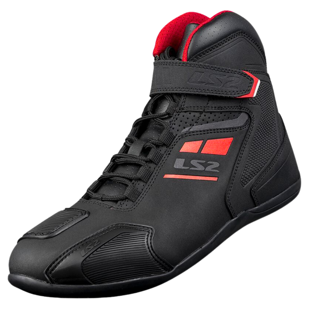 Botas LS2 Garra Dama Negra/Rojo