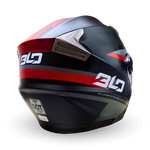 Casco Abierto BLD 708 Linox Negro/Rojo Mate