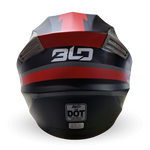 Casco Abierto BLD 708 Linox Negro/Rojo Mate