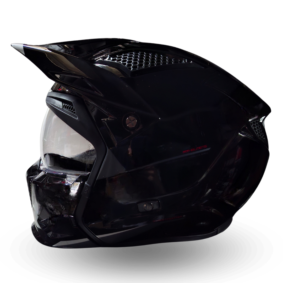 Casco MT StreetFighter SV S Solid Negro Brillante