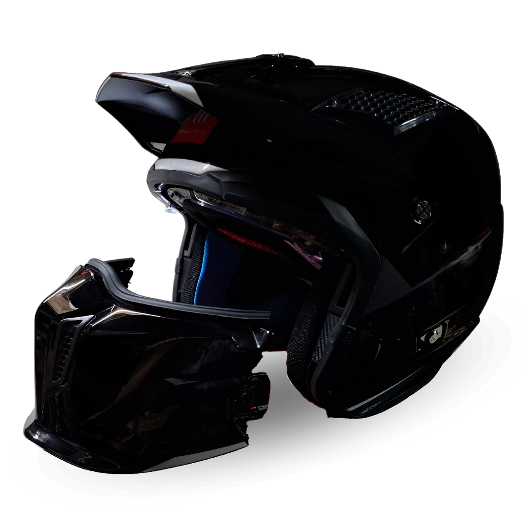 Casco MT StreetFighter SV S Solid Negro Brillante