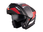 Casco MT Genesis SV Cave A5 Negro/Rojo Mate