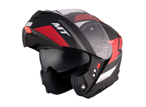 Casco MT Genesis SV Cave A5 Negro/Rojo Mate