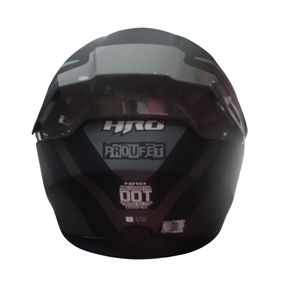 Casco HRO 3400 EVO Proufet Negro/Gris Mate