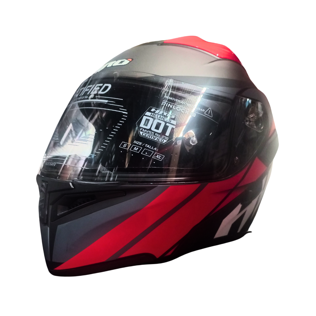 Casco HRO 3400 EVO Proufet Negro/Rojo Mate