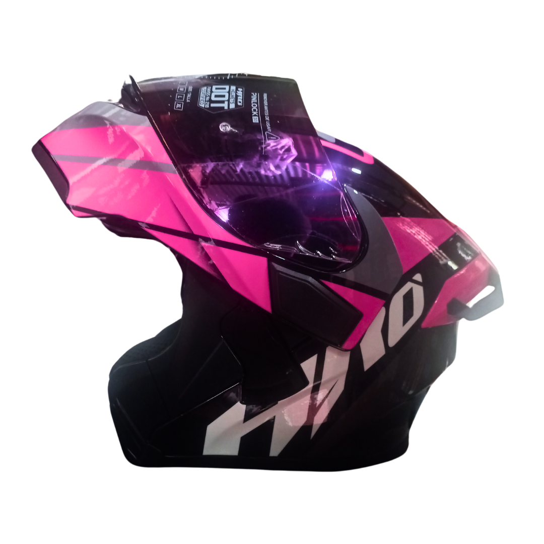 Casco HRO 3400 EVO Proufet Negro/Rosa Brillante