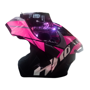 Casco HRO 3400 EVO Proufet Negro/Rosa Brillante