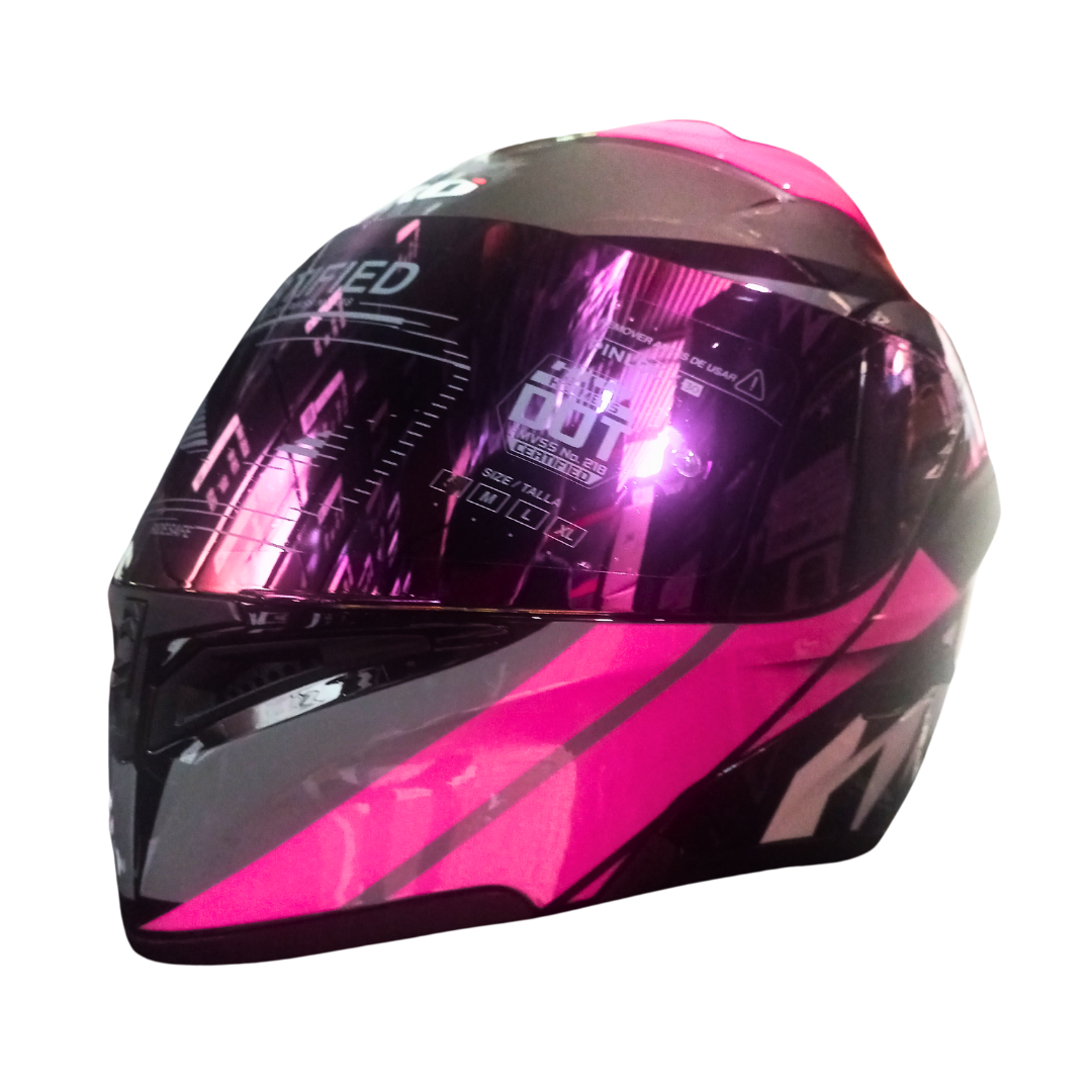 Casco HRO 3400 EVO Proufet Negro/Rosa Brillante