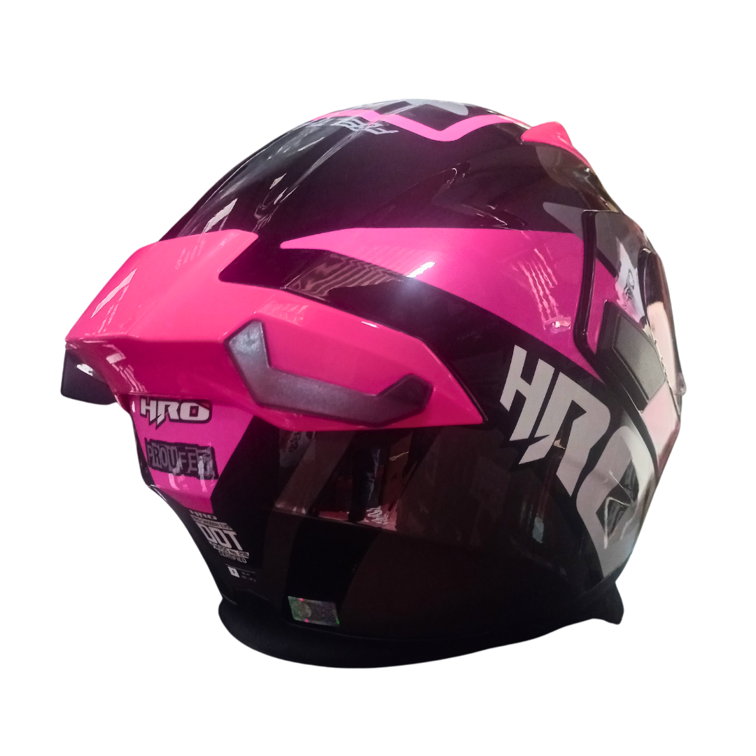 Casco HRO 3400 EVO Proufet Negro/Rosa Brillante