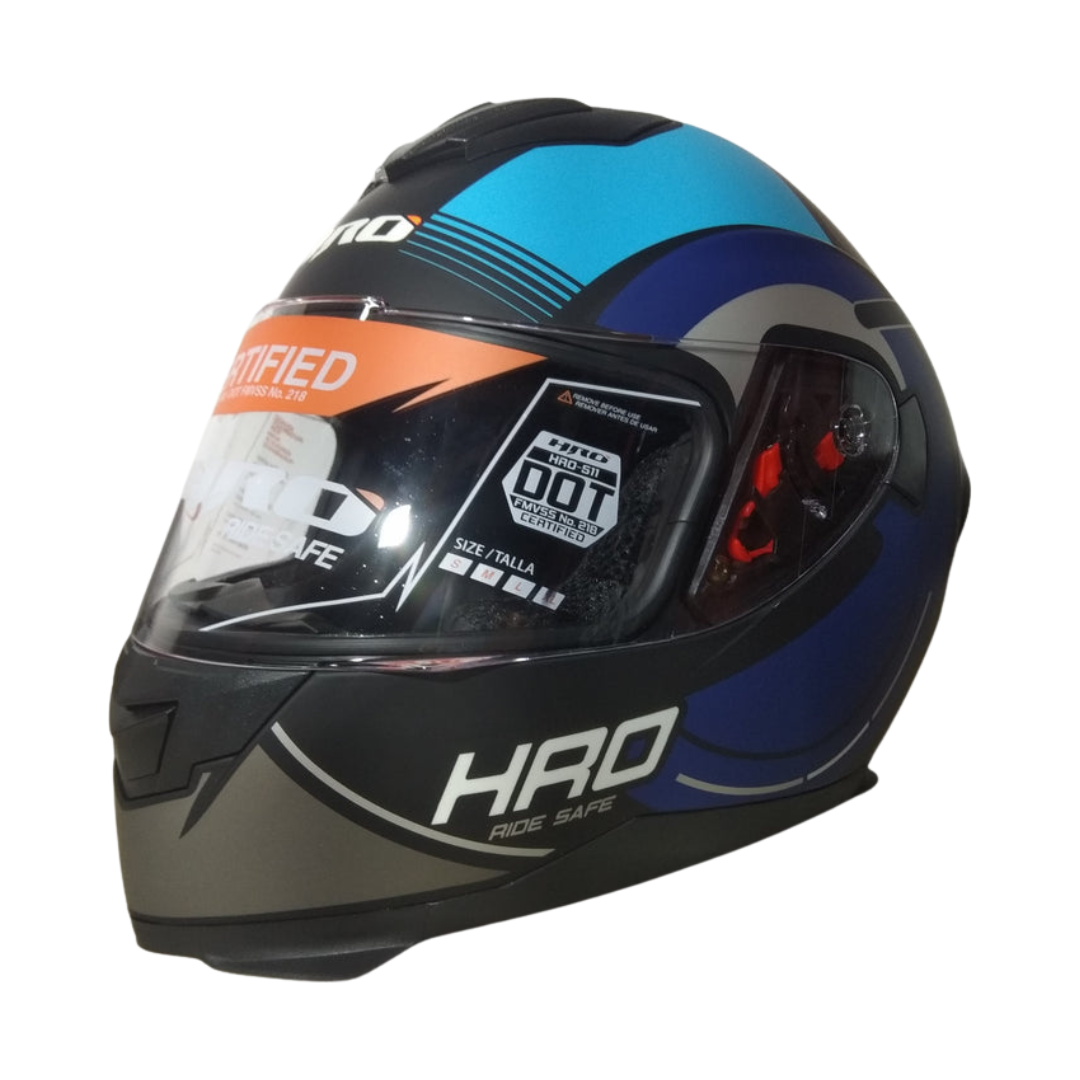 Casco HRO 511 Nate Negro/Azul Mate