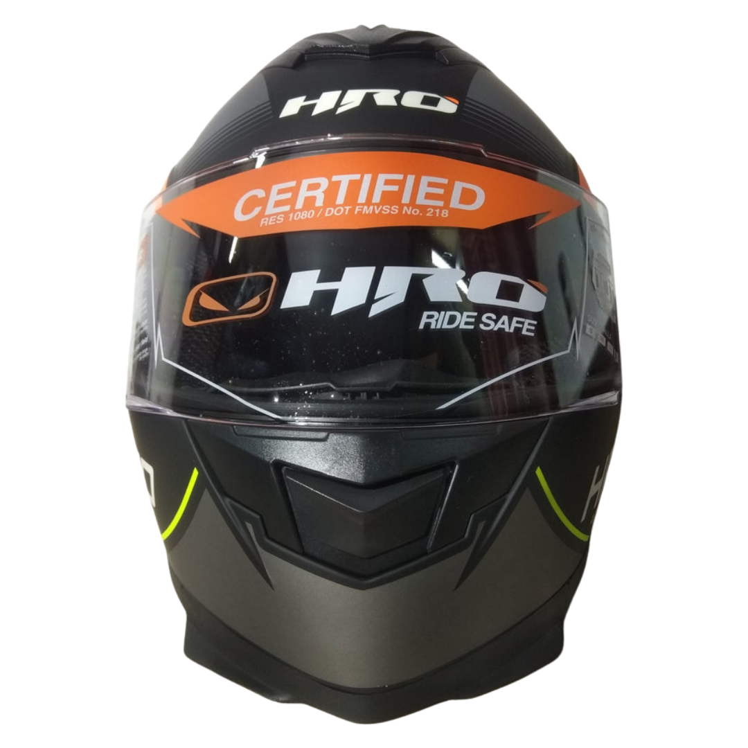 Casco HRO 511 Nate Negro/Naranja Neon