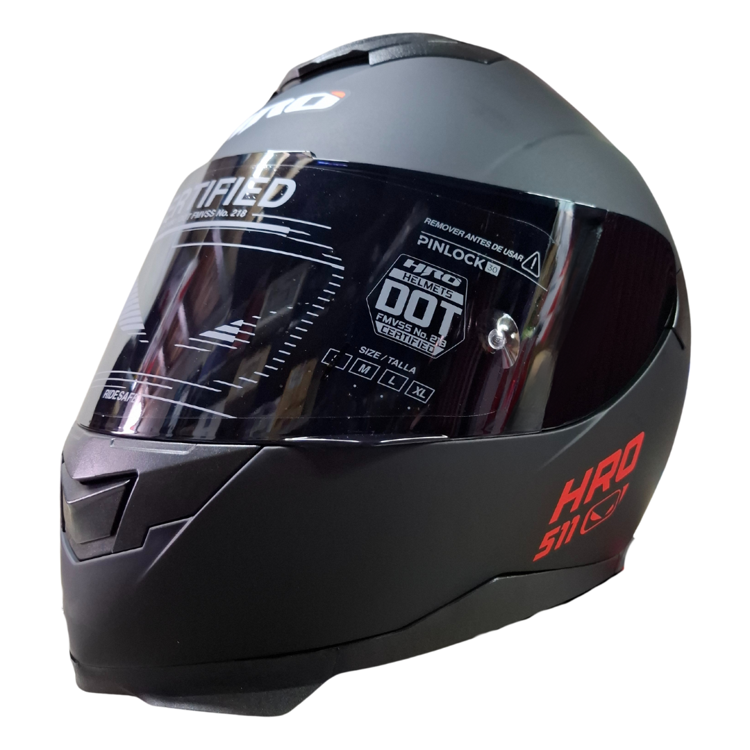 Casco HRO 511 Solid Negro/Rojo