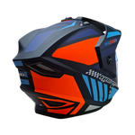 Casco HRO MX-330 Merax Azul/Naranja Mate