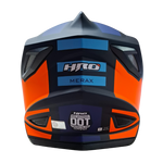 Casco HRO MX-330 Merax Azul/Naranja Mate