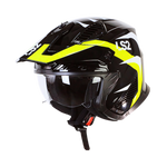 Casco LS2 OF606 Drifter Triality Negro/Amarillo Brillante