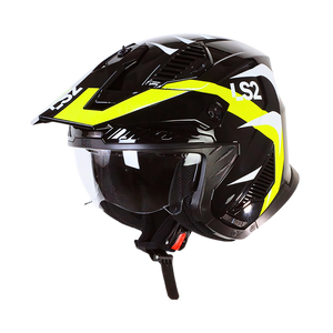 Casco LS2 OF606 Drifter Triality Negro/Amarillo Brillante