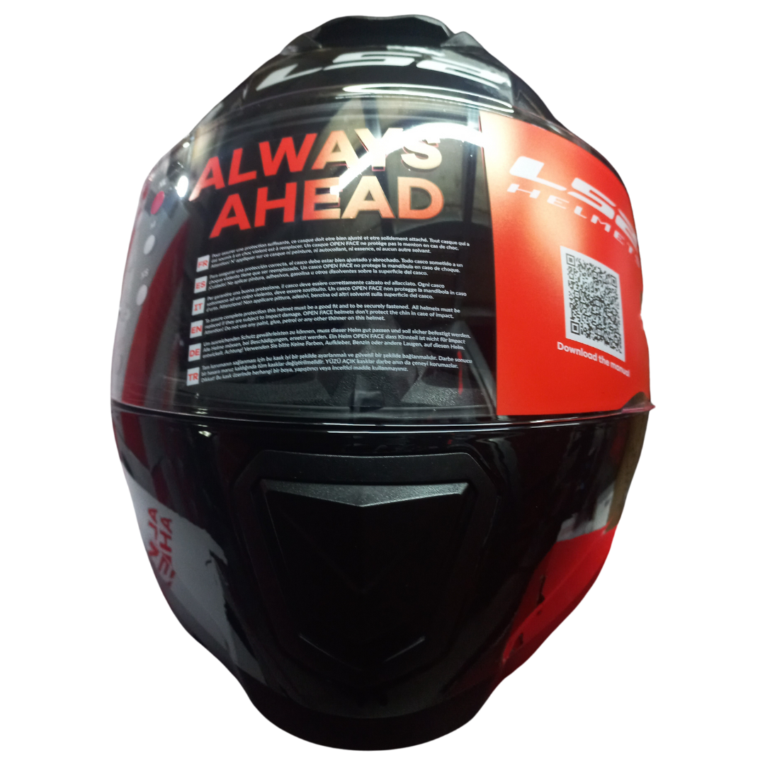 Casco LS2 FF802 Flash Negro Brillante