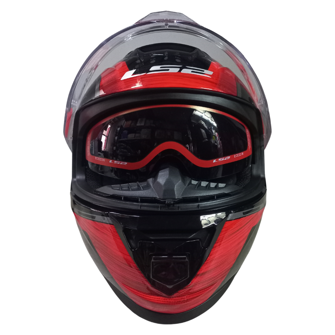 Casco LS2 FF800 Storm II Classy Negro/Rojo Brillante