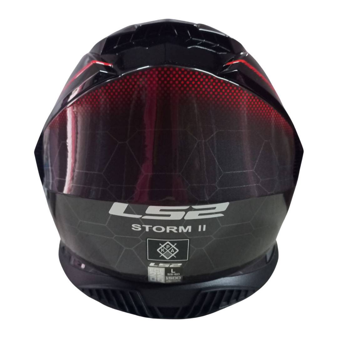 Casco LS2 FF800 Storm II Classy Negro/Rojo Brillante