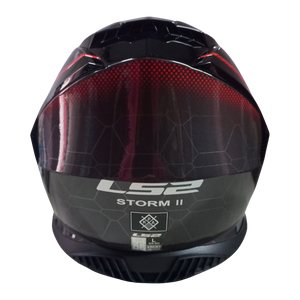 Casco LS2 FF800 Storm II Classy Negro/Rojo Brillante