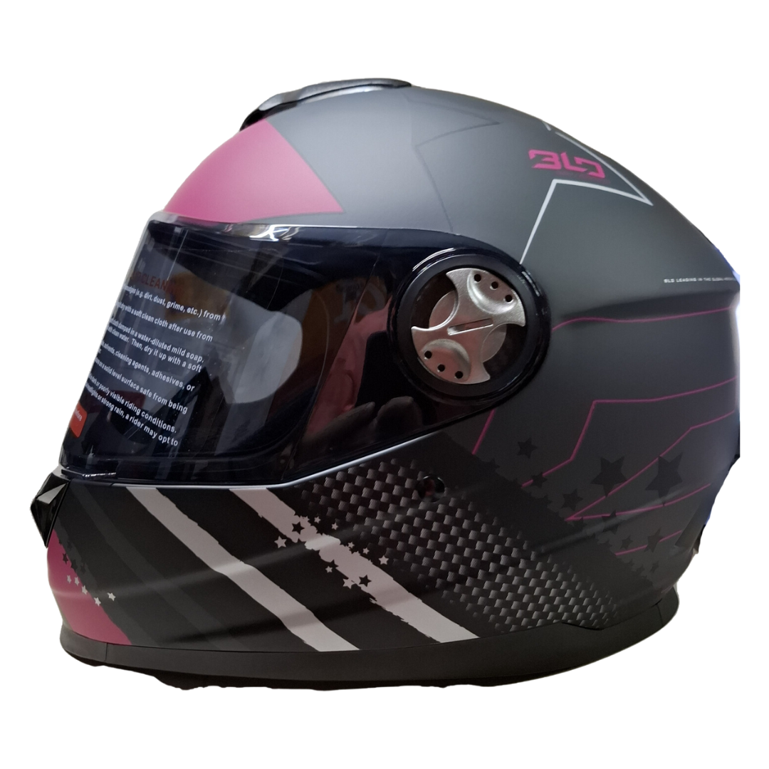 Casco BLD M65 Emporio Negro/Gris/Rosa Mate