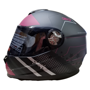 Casco BLD M65 Emporio Negro/Gris/Rosa Mate