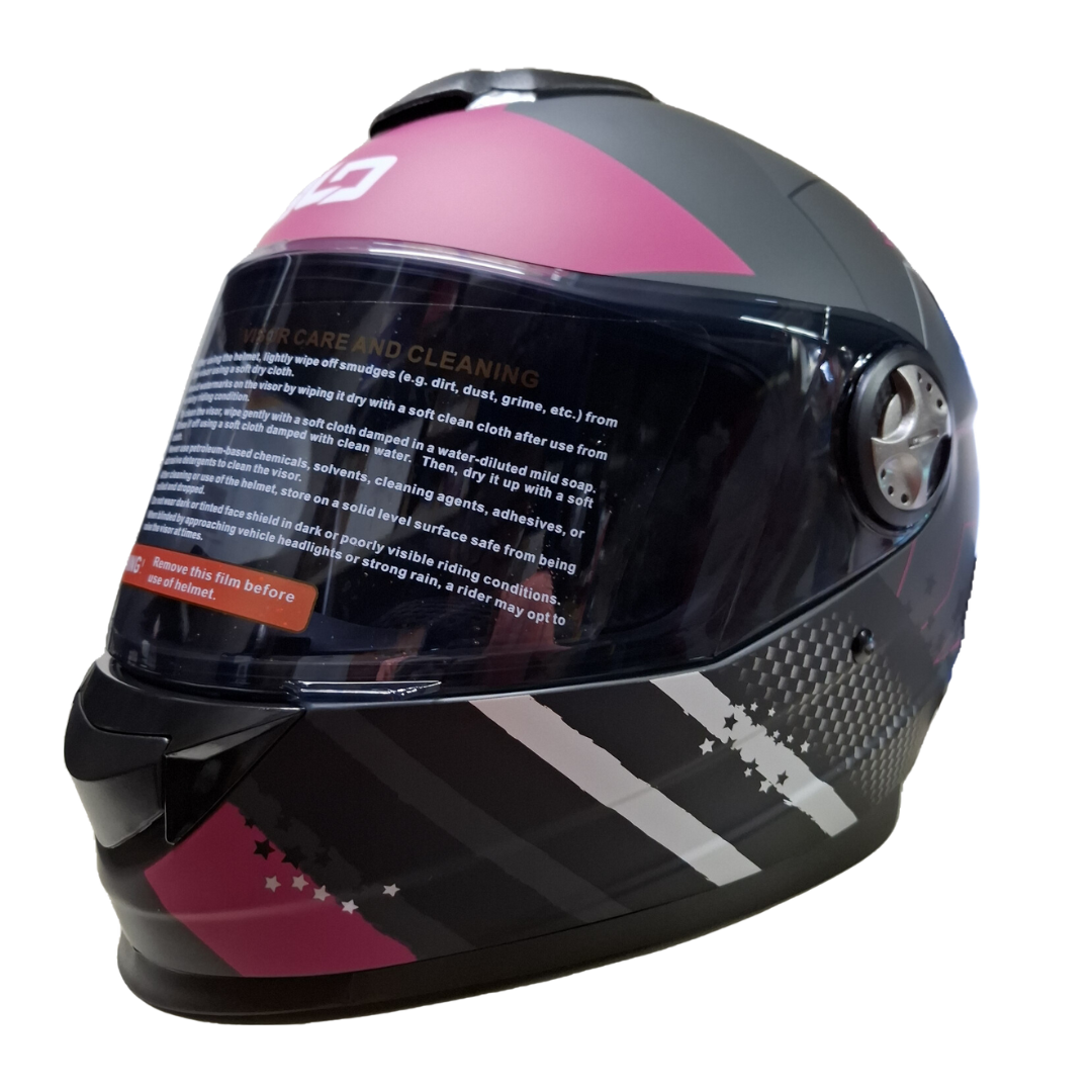 Casco BLD M65 Emporio Negro/Gris/Rosa Mate